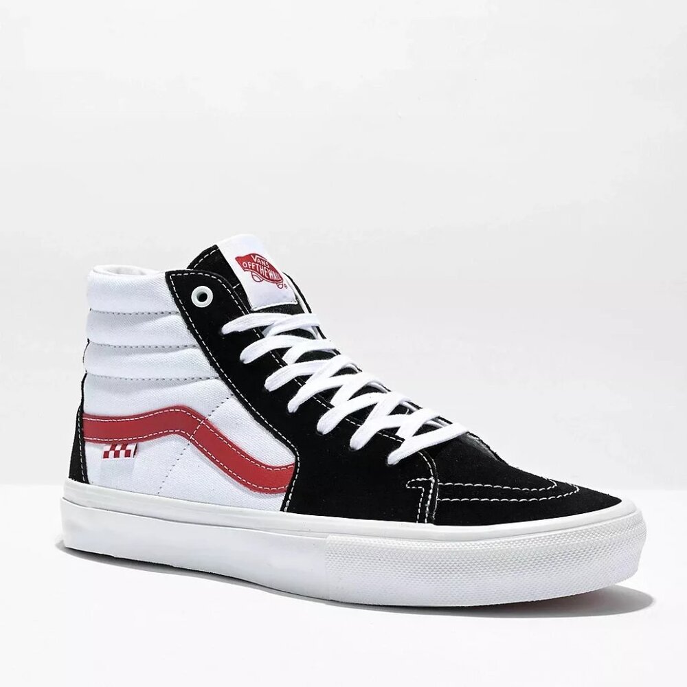 VANS SK8 Hi - Black/White/Red - Sz 5 (M) EU 36.5 - NWOB